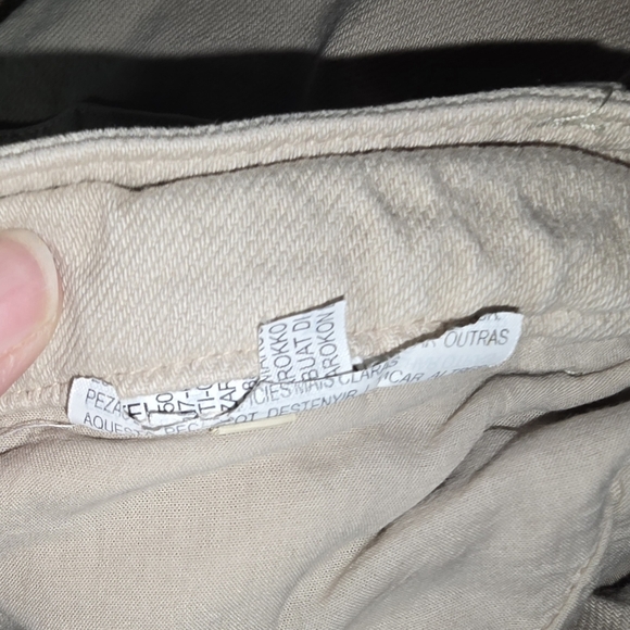 ZARA Canvas Utility Cargo Wide Leg Baggy Pants Skater Grunge Women's XS 28 Waist - Picture 3 of 5